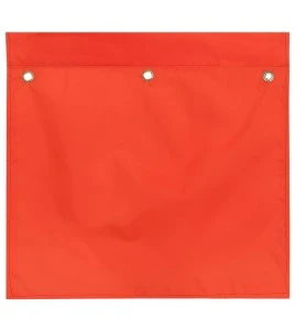 Drapeaux haute visibilité en maille de nylon orange fluo,18 po X 18 po, sans oeillets.