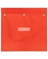 Hi-viz orange nylon traffic flags with dowel sleeve, 18 inches X 18 inches.