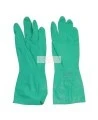 Nitrile unsupported textured & flock-lined safety glove for chemical protection. 13 in long and 11 mils thick.