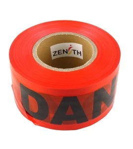Red barricade tape, DANGER, 3 in X 1000 ft.