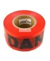 Red barricade tape, DANGER, 3 in X 1000 ft.