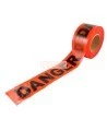 Red barricade tape, DANGER, 3 in X 1000 ft.
