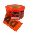 Red barricade tape, DANGER, 3 in X 1000 ft.