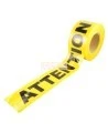 Yellow barricade tape, ATTENTION, 3 in X 1000 ft.
