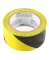 Ruban d'avertissement autocollant rayé noir et jaune, 2 po X 48 pi, (50 mm X 16 m).