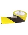 Ruban d'avertissement autocollant rayé noir et jaune, 2 po X 48 pi, (50 mm X 16 m).