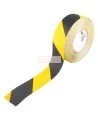 Ruban d'avertissement jaune et noir antidérapant et autocollant, 2 pouces X 60 pi.