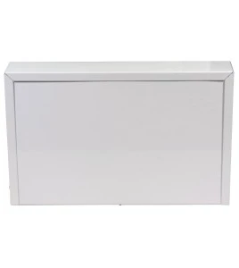 Enseigne avec pictogramme vert «personne qui court» pour sortie de secours, avec DEL, boîtier en métal, sans batterie