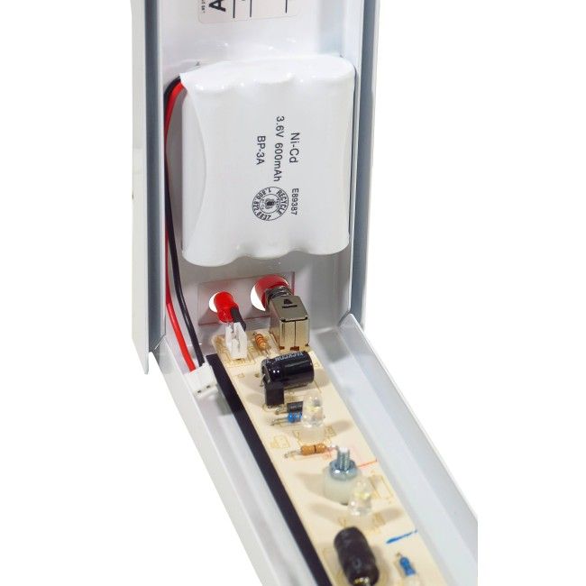 Green Running Man LED emergency exit sign. Steel, with battery ...