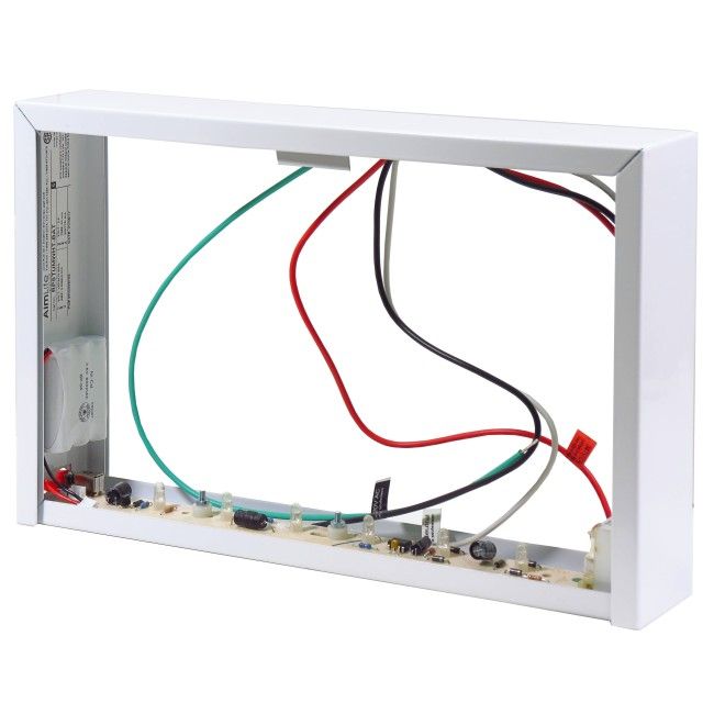 Green Running Man LED emergency exit sign. Steel, with battery ...