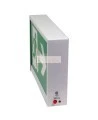 Green Running Man LED emergency exit sign, steel casing, with back-up battery
