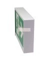 Green Running Man LED emergency exit sign, steel casing, no battery