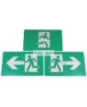 Green Running Man LED emergency exit sign, steel casing, with back-up battery