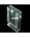 Clear acrylic glove box holder without bins for up to 3 glove boxes, for wall mounting or table mounting.