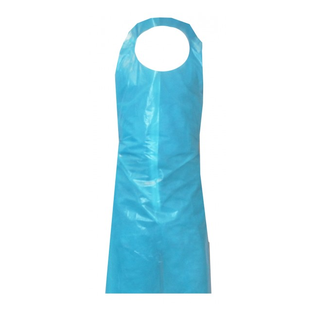 Tablier en polyéthylène bleu,1 mil 46 X 28 pq/100 un. Tablier en polyéthylène bleu,1 mil 46 X 28 pq/100 un.