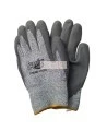 Superior Touch gray Dyneema cut-resistant gloves with PU coating, ASTM/ANSI puncture resistant level 3 & cut resistant level A2.
