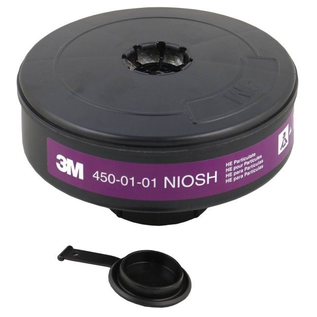 Filtre 3M haute efficacité avec obturateurs pour masque complet de protection respiratoire à épuration d’air motorisé Powerflow.