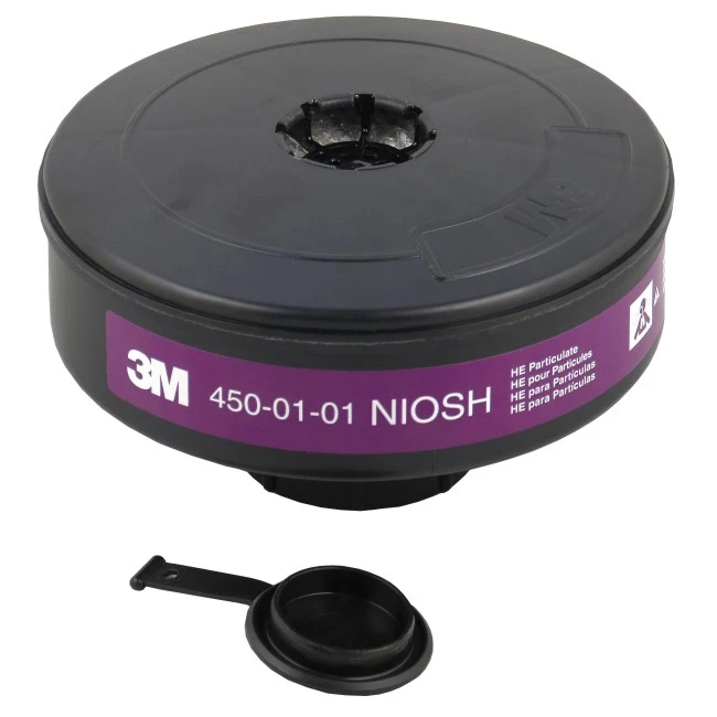 Filtre 3M haute efficacité avec obturateurs pour masque complet de protection respiratoire à épuration d’air motorisé Powerflow.