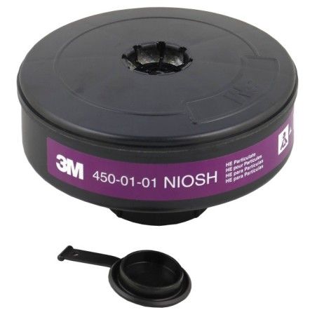 Filtre 3M haute efficacité avec obturateurs pour masque complet de protection respiratoire à épuration d’air motorisé Powerflow.