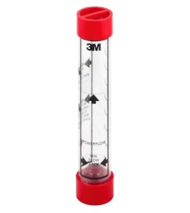 3M airflow indicator with printed markings to be used with 3M Powerflow and Breathe Easy powered air purifying respirators.