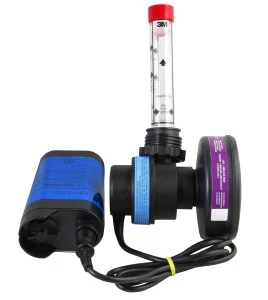 3M airflow indicator with printed markings to be used with 3M Powerflow and Breathe Easy powered air purifying respirators.