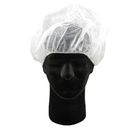Bonnet jetable blanc 24 po.(100)