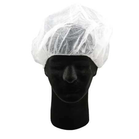 Bonnet jetable blanc 24 po.(100)