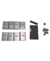 Semi-recessed built-in cabinet for 5 lbs powder fire extinguishers, pre-painted white