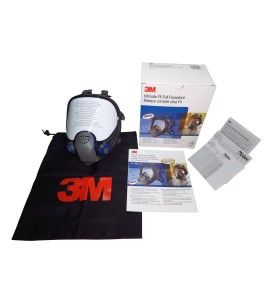 Masque complet de protection respiratoire Ultimate FX de 3M. Homologué NIOSH. Cartouche et filtre non-inclus. Moyen.