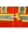 High-visibility orange safety vest, 4 sizes, CSA Z96-15 class 2 level 2, 4 pockets.