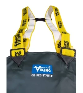 Green PVC-lined Viking Journeyman® waterproof PVC-lined polyester rain pants for extreme conditions (S to 3XL)