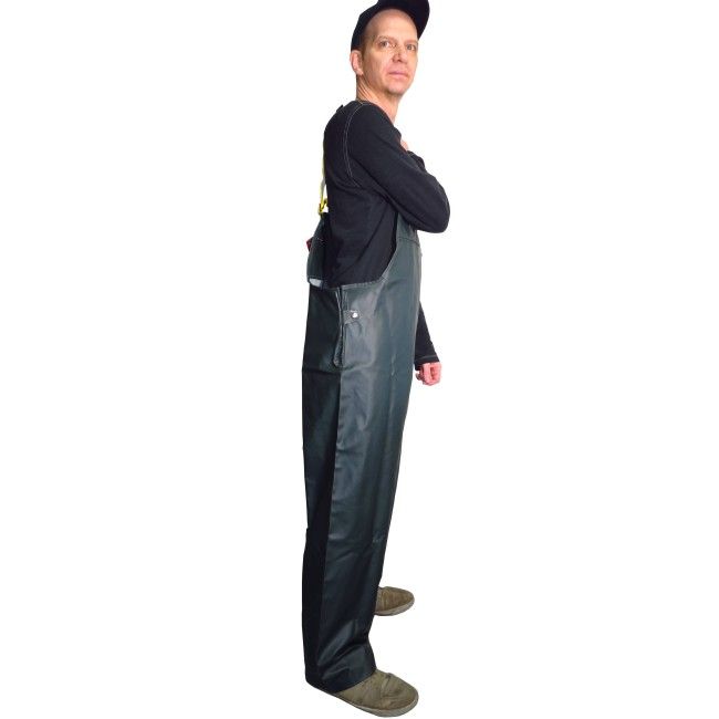 Green PVC-lined Viking Journeyman® waterproof rain pants