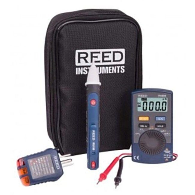 Trousse combo pour tests électriques sur circuits résidentiels, avec 3 instruments et sac de transport. Trousse combo pour tests électriques sur circuits résidentiels, avec 3 instruments et sac de transport.