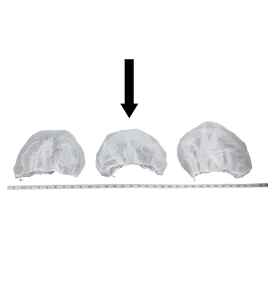 Bonnet jetable blanc 21 po.(100)