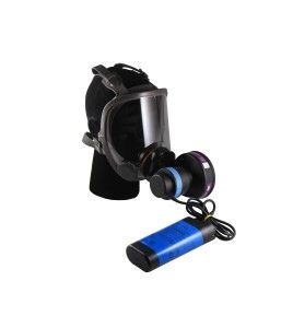 3M complete Powerflow face-mounted powered air purifying respirator assembly. Ideal for abatement and decontamination. Medium.