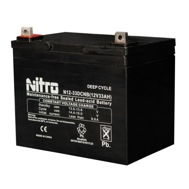 Batterie 12 volts 33 amperes pour unitée d`éclairage Batterie 12 volts 33 amperes pour unitée d`éclairage