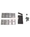 Kit of 8 glass clips for clear acrylic panels of fire extinguisher cabinets and fire hose cabinets.
