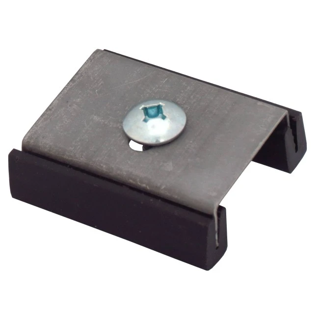 Kit of 8 glass clips for clear acrylic panels of fire extinguisher cabinets and fire hose cabinets.