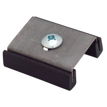 Kit of 8 glass clips for clear acrylic panels of fire extinguisher cabinets and fire hose cabinets.