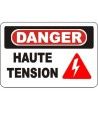 Affiche OSHA « Danger Haute tension » en français: langues, options, formats & matériaux variés