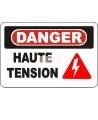 Affiche OSHA « Danger Haute tension » en français: langues, options, formats & matériaux variés
