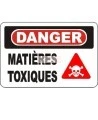 French OSHA “Danger Toxic Chemicals” sign in various sizes, materials, languages & optional features