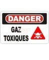 Affiche OSHA «Danger Gaz toxiques» en français: langues, options, formats & matériaux variés