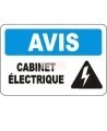 Affiche OSHA «Avis Cabinet électrique» en français: langues, options, formats & matériaux variés