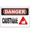 Affiche OSHA «Danger Caustique» en français: langues, options, formats & matériaux variés