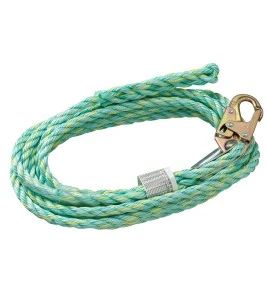 Corde à trois torons en copolymère de Peakworks pour ligne de vie verticale, diamètre 5/8 po 16 mm