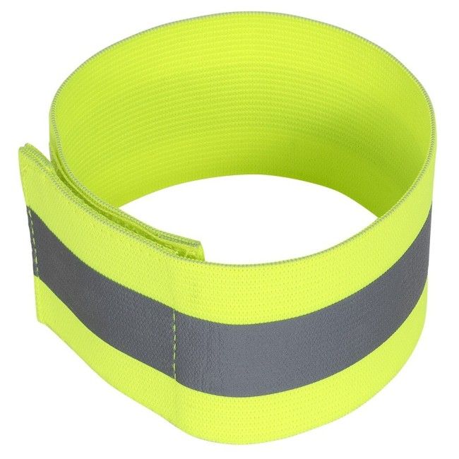 Brassard en polyester élastique jaune haute visibilité, fermeture autoagrippante, taille unique, 5 X 30.5 cm, par paire. Brassard en polyester élastique jaune haute visibilité, fermeture autoagrippante, taille unique, 5 X 30.5 cm, par paire.