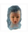Easy Breezy disposable polypropylene blue balaclava-style hood, one size fit-all, sold by the case of 100 units.