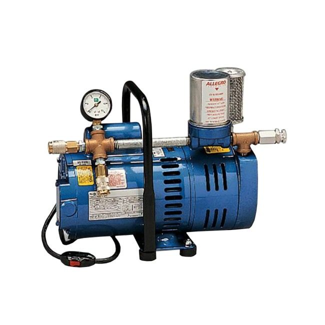3/4 HP ambient air pump for Allegro low pressure air supply respirator, no 9821. 3/4 HP ambient air pump for Allegro low pressure air supply respirator, no 9821.