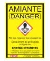 Statutory & compulsory sign for Quebec construction sites involving asbestos related activities. 14"x18.5". Only in French.